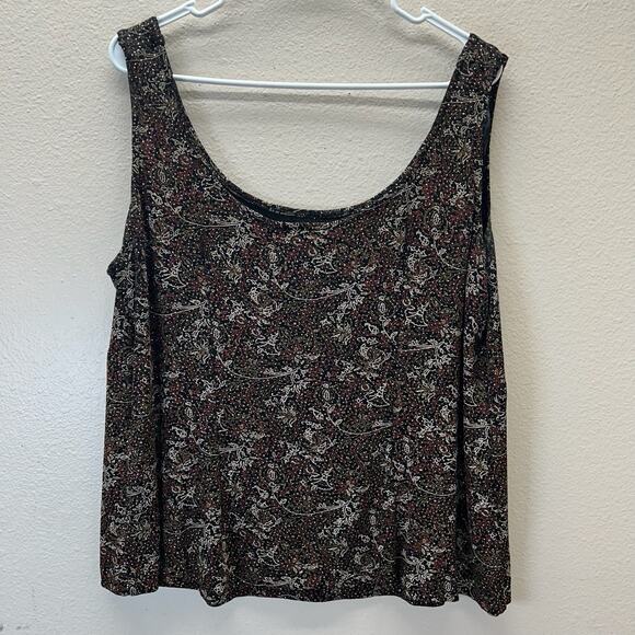 Alex Evenings Size 1X Gold Top Sparkle Slinky Stretch Knit Tank Whimsigoth Fairy - Picture 3 of 5